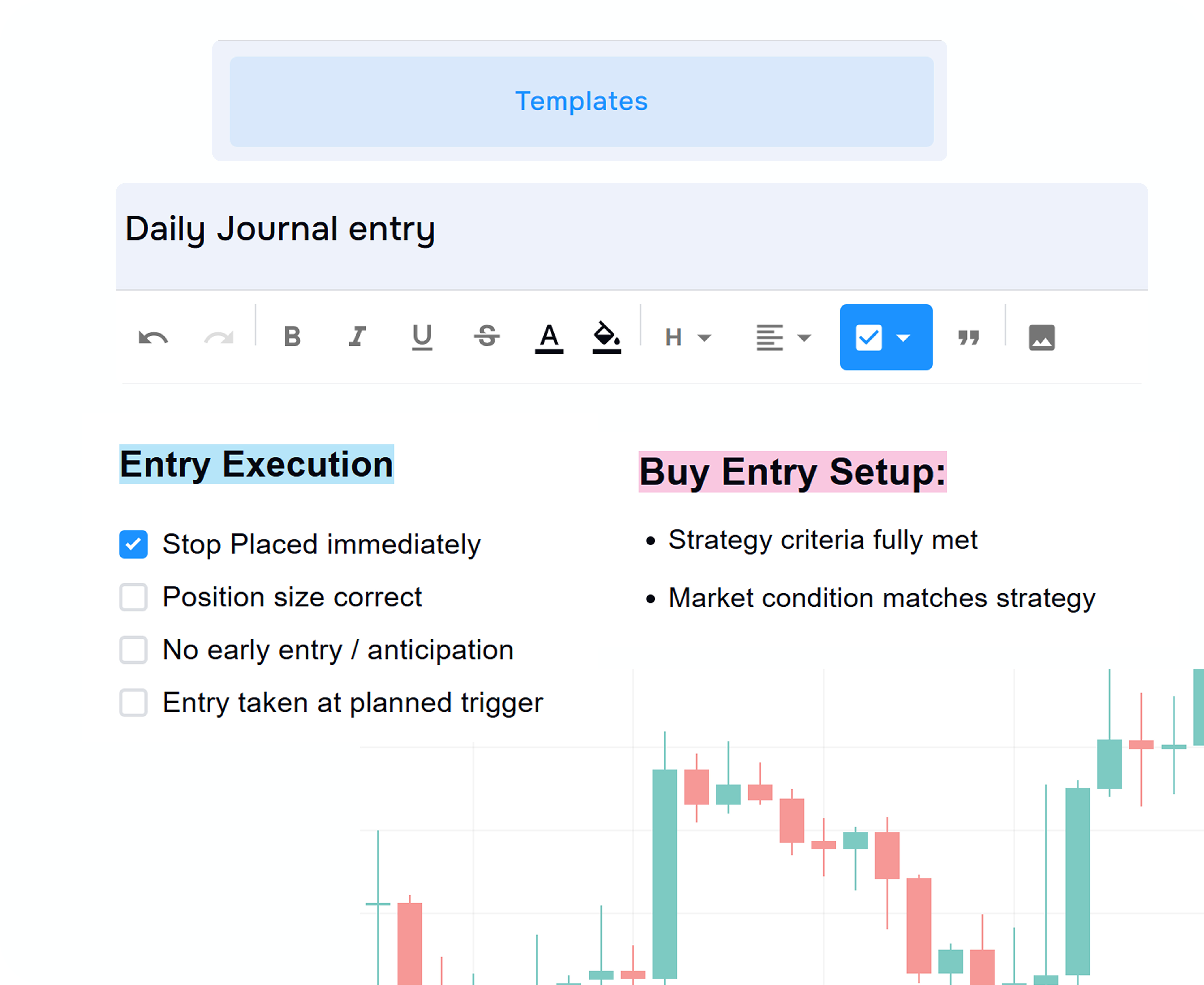 Structured journal templates